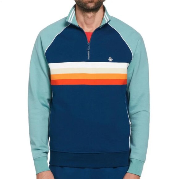 NEW ORIGINAL PENGUIN Ponte Quarter Zip Track Jacket Collection for men 825 3j2 - Picture 5 of 6